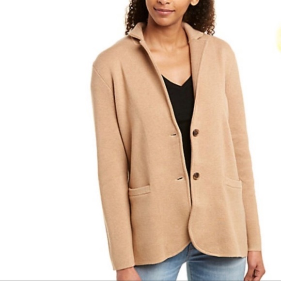 J Crew Mercantile Tan Blazer Sweater Cardigan